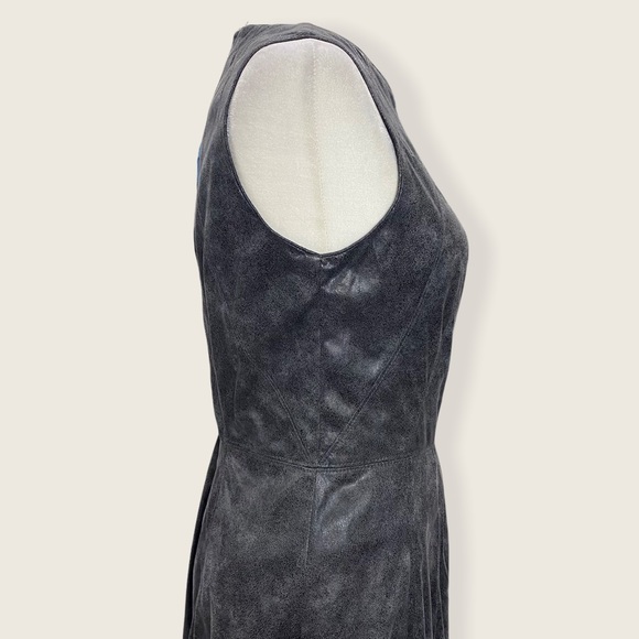 Vince Camuto EUC Faux Matte Leather Midi Dress 8 - Picture 8 of 16